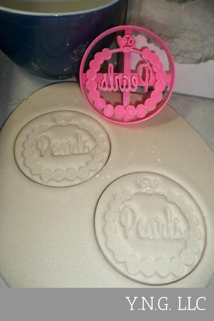 Pearls Fashion Girl Baby Shower Gender Reveal Cookie Cutter USA PR3027