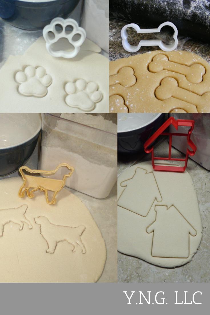 Doghouse Dog House Paw Print Bone Pet Set of 4 Cookie Cutters USA PR1265