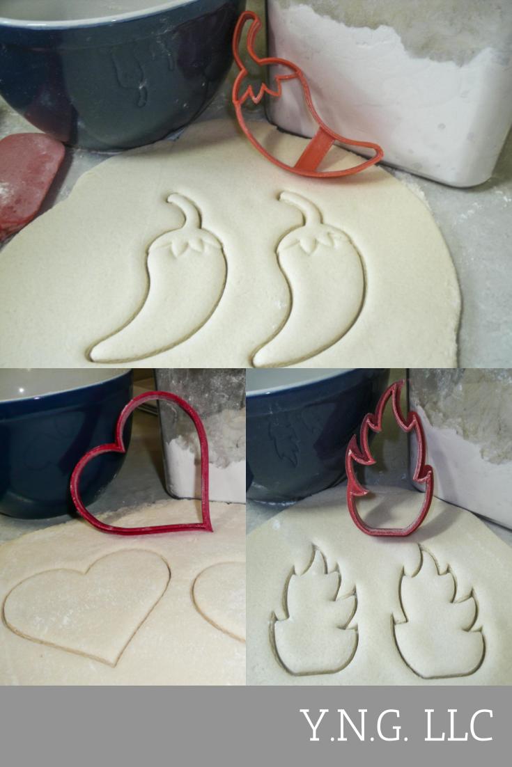 You Are Hot Valentine You Are Fire Pepper Set of 3 Cookie Cutters USA PR1222