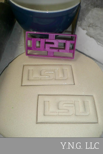 Louisiana State University LSU Letters Sports Athletics Cookie Cutter USA PR3040