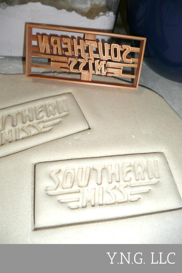 University Of Southern Mississippi Eagles Set Of 2 Cookie Cutters USA PR1255