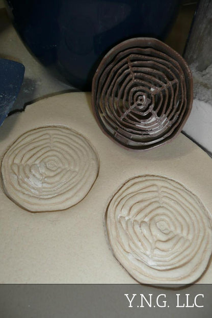Tree Log Bark Wood Grain Layer Slice Outdoor Set Of 2 Cookie Cutters USA PR1242