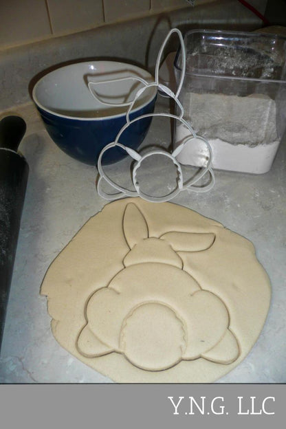 Bunny Rabbit Butt Tail Easter Animal 7.5 Inch Pie Top Topper Cutter USA PR3315