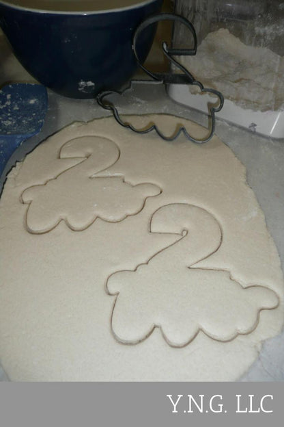 Number Two 2 Outline Fancy Word Birthday Anniversary Cookie Cutter USA PR3002