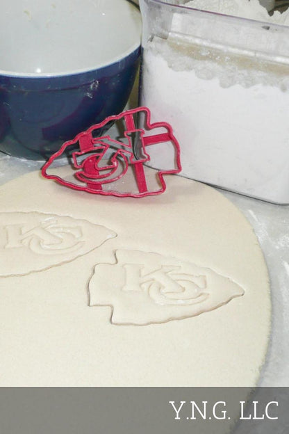 Kansas City Chiefs KC Football Logo Cookie Cutter Made In USA PR975