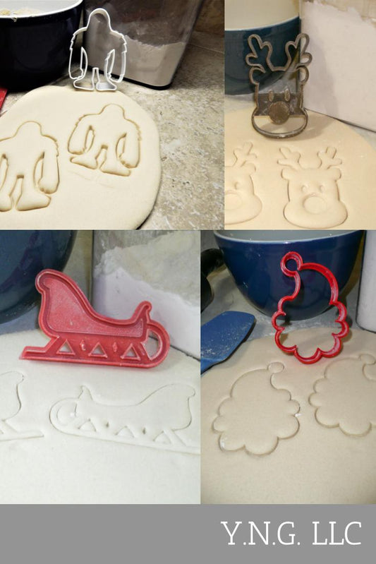 Rudolph Reindeer Santa Sleigh Christmas Movie Set Of 4 Cookie Cutters USA PR1284