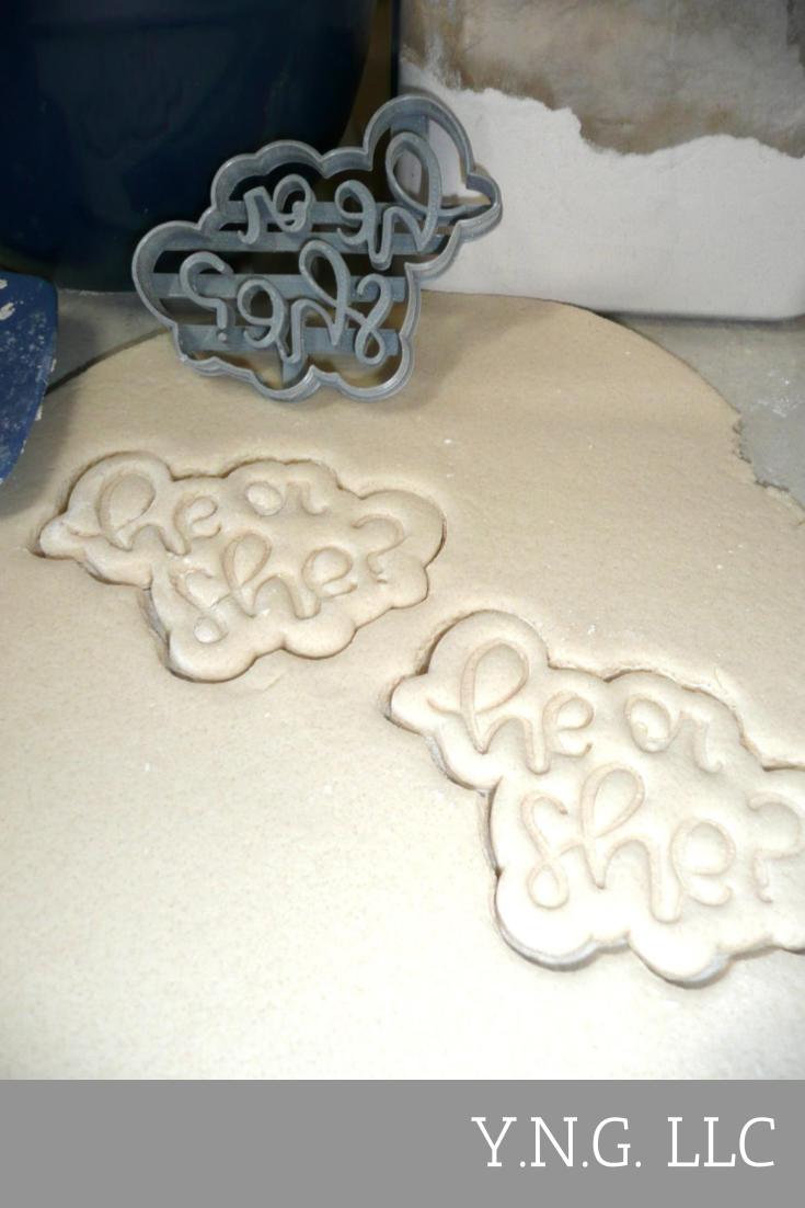 Reels Or Heels Gender Reveal Baby Shower Set Of 3 Cookie Cutters USA PR1260