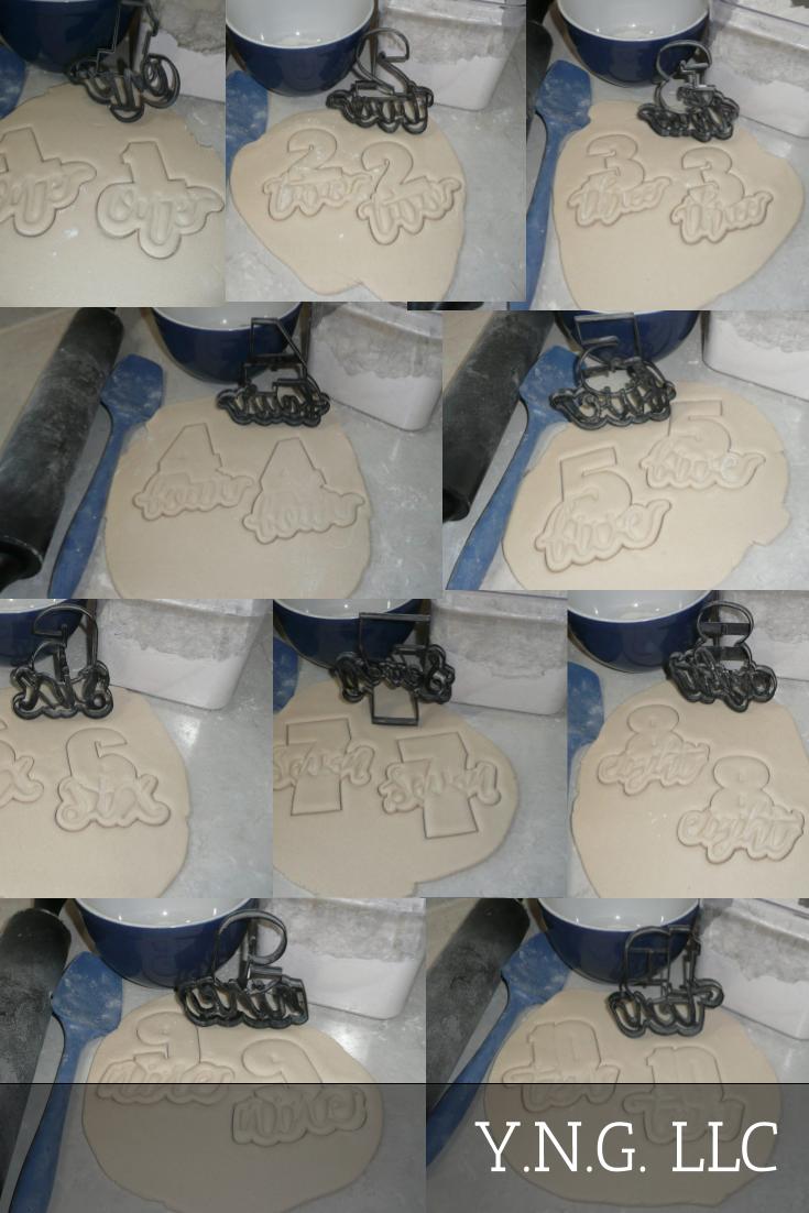 Numbers With Fancy Words 1 One Through Ten Set of 10 Cookie Cutters USA PR1157