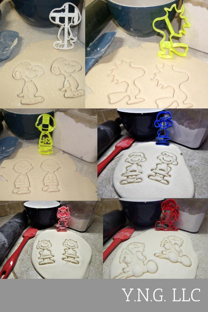 Charlie Brown Peanuts Gang Cartoon Comic Set Of 6 Cookie Cutters USA PR1173