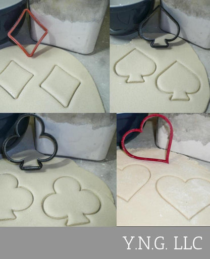 French Suits Cards Card Deck Game Poker Set Of 4 Cookie Cutters USA PR1174