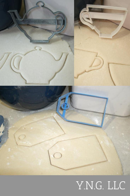 Tea Time Cup Pot Brew Bag English Tradition Set Of 3 Cookie Cutters USA PR1178