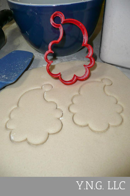 Santa And Mrs Claus Faces Outlines Christmas Set Of 2 Cookie Cutters USA PR1395