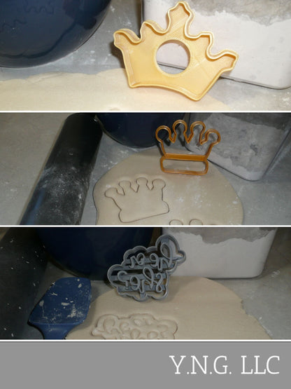 Prince or Princess Gender Reveal Set of 3 Cookie Cutters USA PR1496