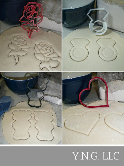 Valentines Day Gift or Proposal Set of 4 Cookie Cutters USA PR1468