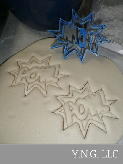 Pow Sign Quote Superhero Comic Book Movie Cookie Cutter Made in USA PR3196