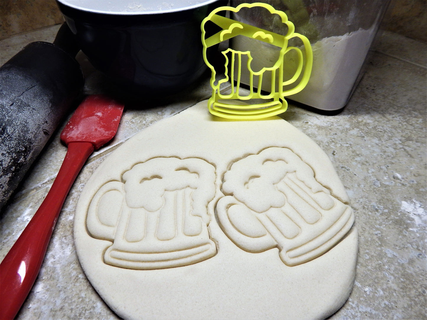 Beer Mug With Foam Alcoholic Beverage Cookie Cutter 3D Printed USA PR2318