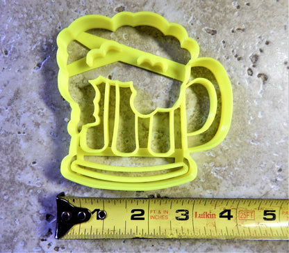 Beer Mug With Foam Alcoholic Beverage Cookie Cutter 3D Printed USA PR2318