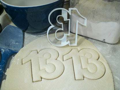 Number 13 Thirteen Lucky Friday Birthday Anniversary Cookie Cutter USA PR108-13