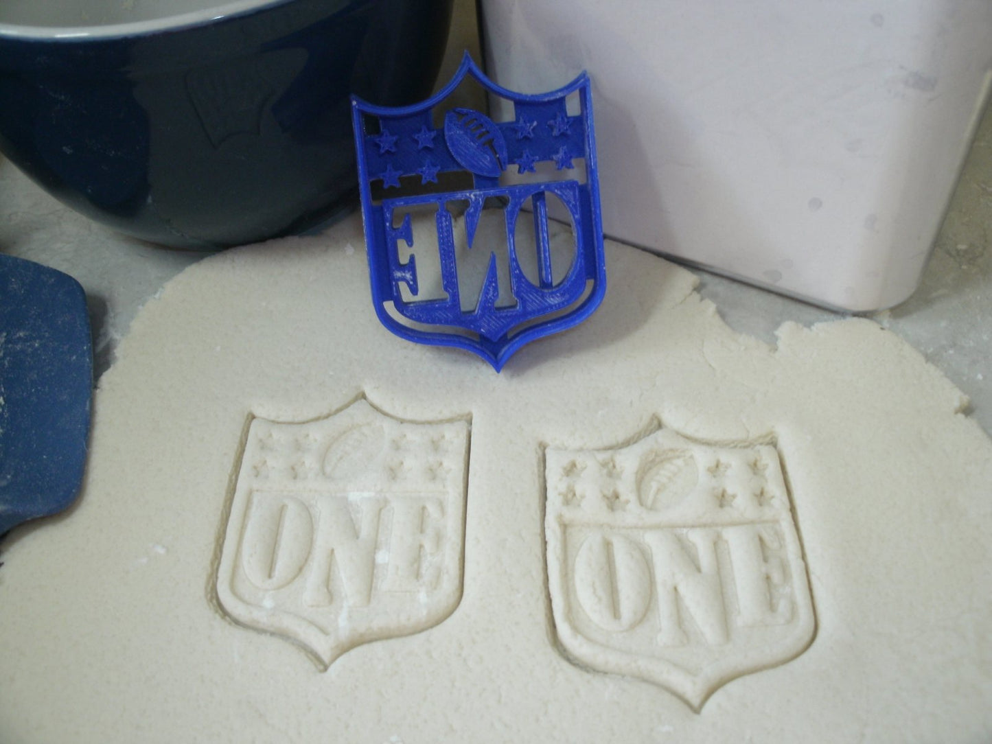 Inspired by NFL Symbol With One 1st Birthday Cookie Cutter Made in USA PR810