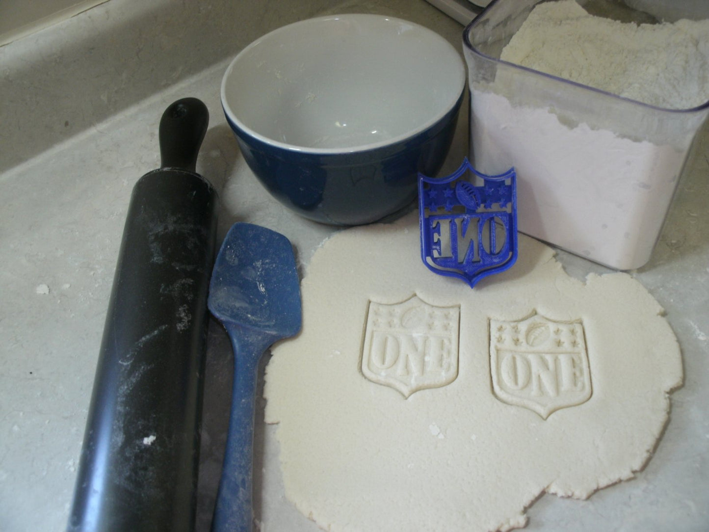 Inspired by NFL Symbol With One 1st Birthday Cookie Cutter Made in USA PR810