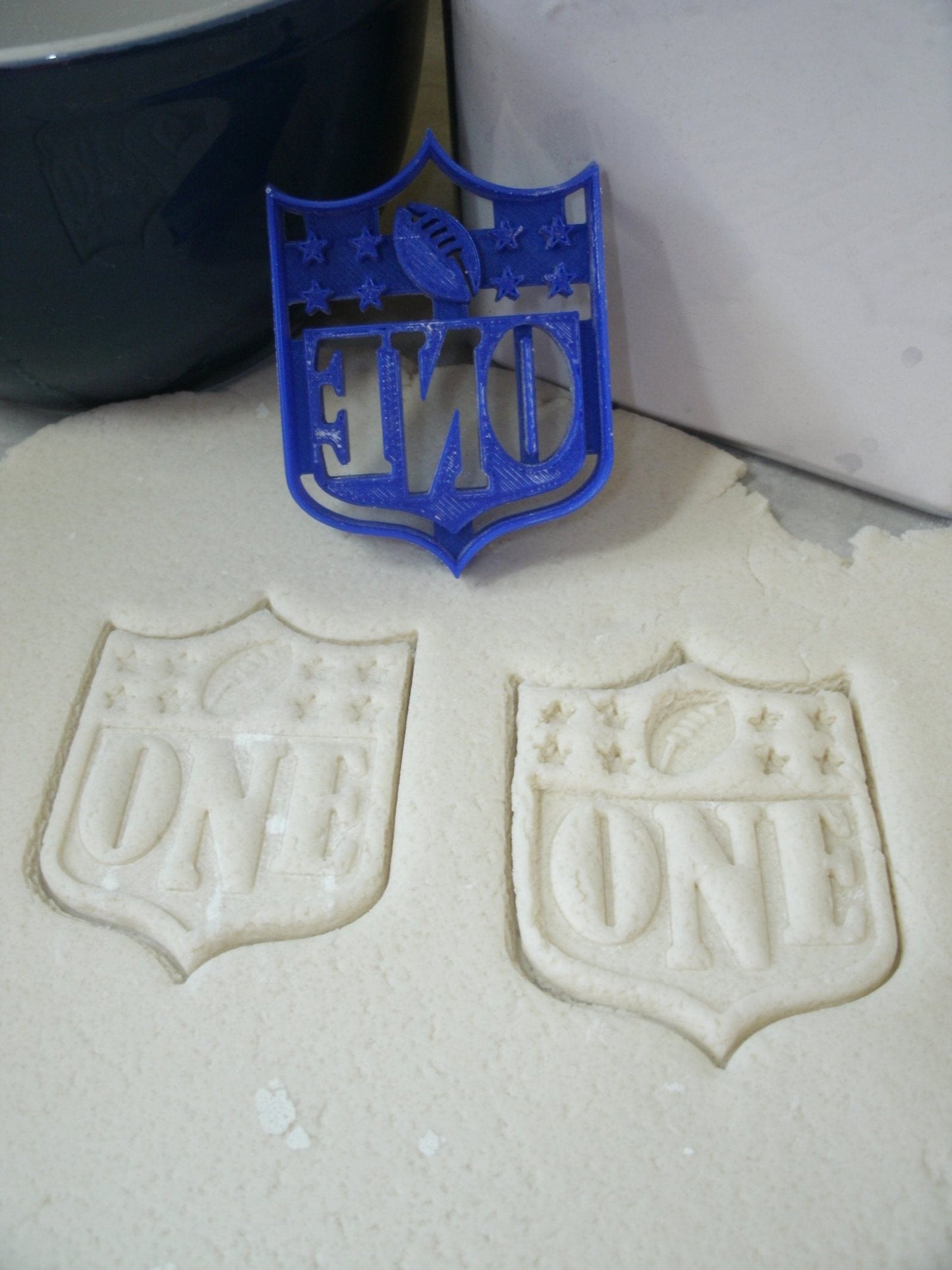 Inspired by NFL Symbol With One 1st Birthday Cookie Cutter Made in USA PR810