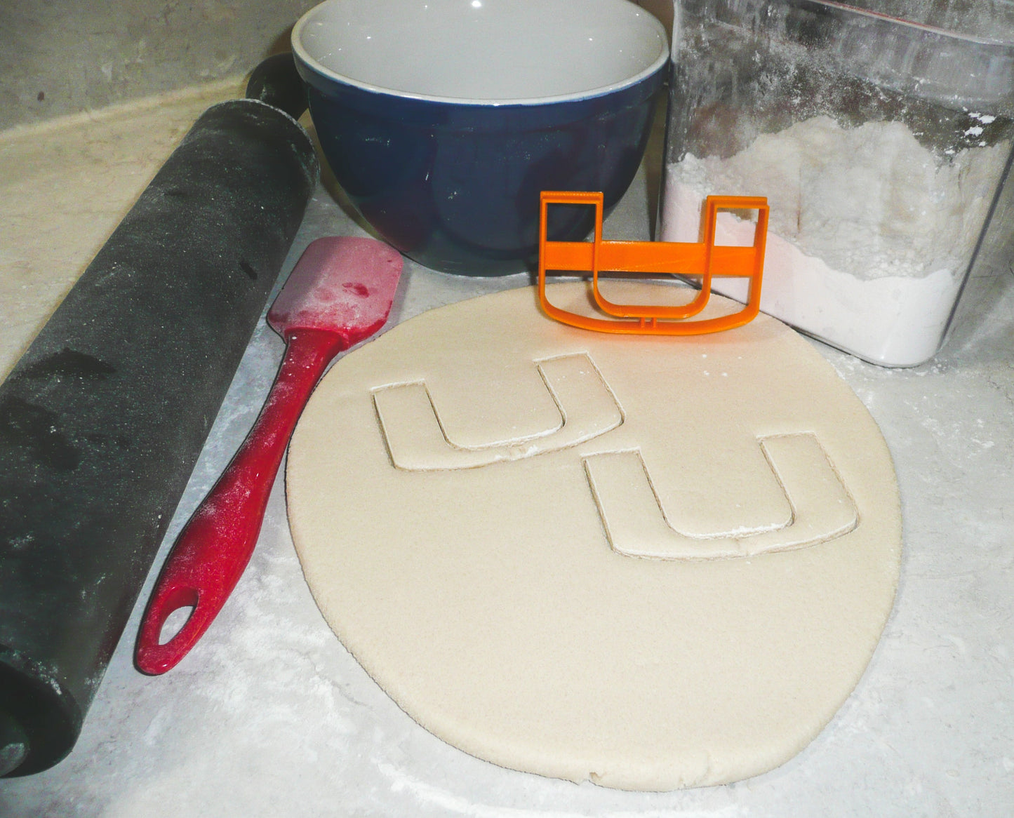 University Of Miami Hurricanes U Letter Football Cookie Cutter Made In USA PR926