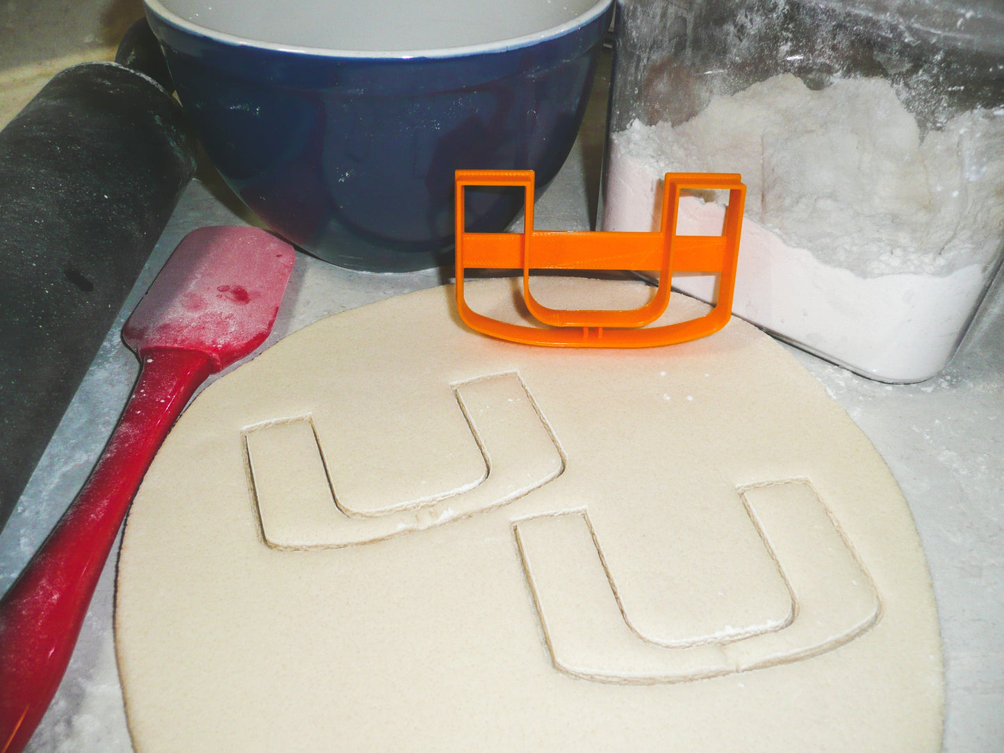 University Of Miami Hurricanes U Letter Football Cookie Cutter Made In USA PR926