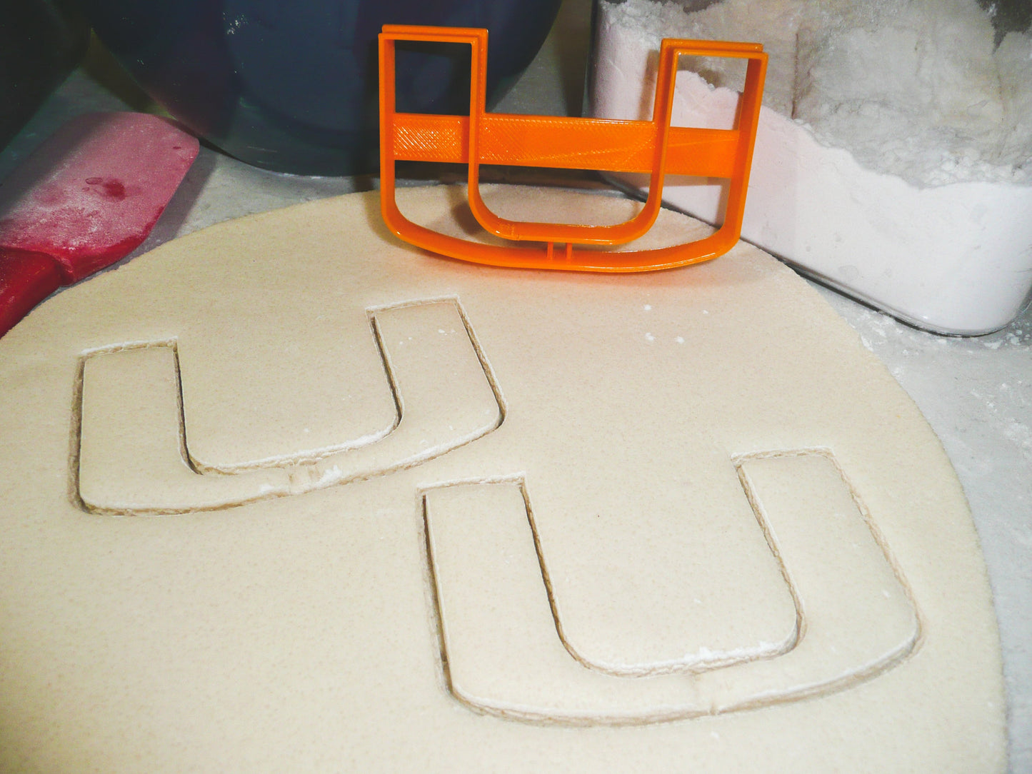 University Of Miami Hurricanes U Letter Football Cookie Cutter Made In USA PR926