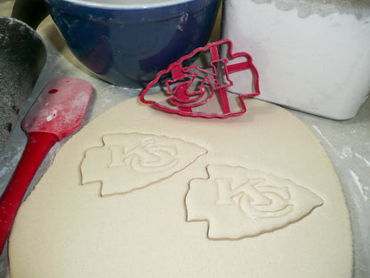 Kansas City Chiefs KC Football Cookie Cutter Made in USA PR975