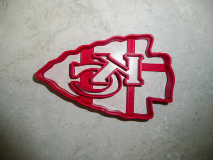 6x Kansas City Chiefs Fondant Cutter Cupcake Topper Size 1.75" USA FD975