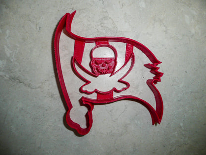 6x Tampa Bay Buccaneers Fondant Cutter Cupcake Topper Size 1.75" USA FD982