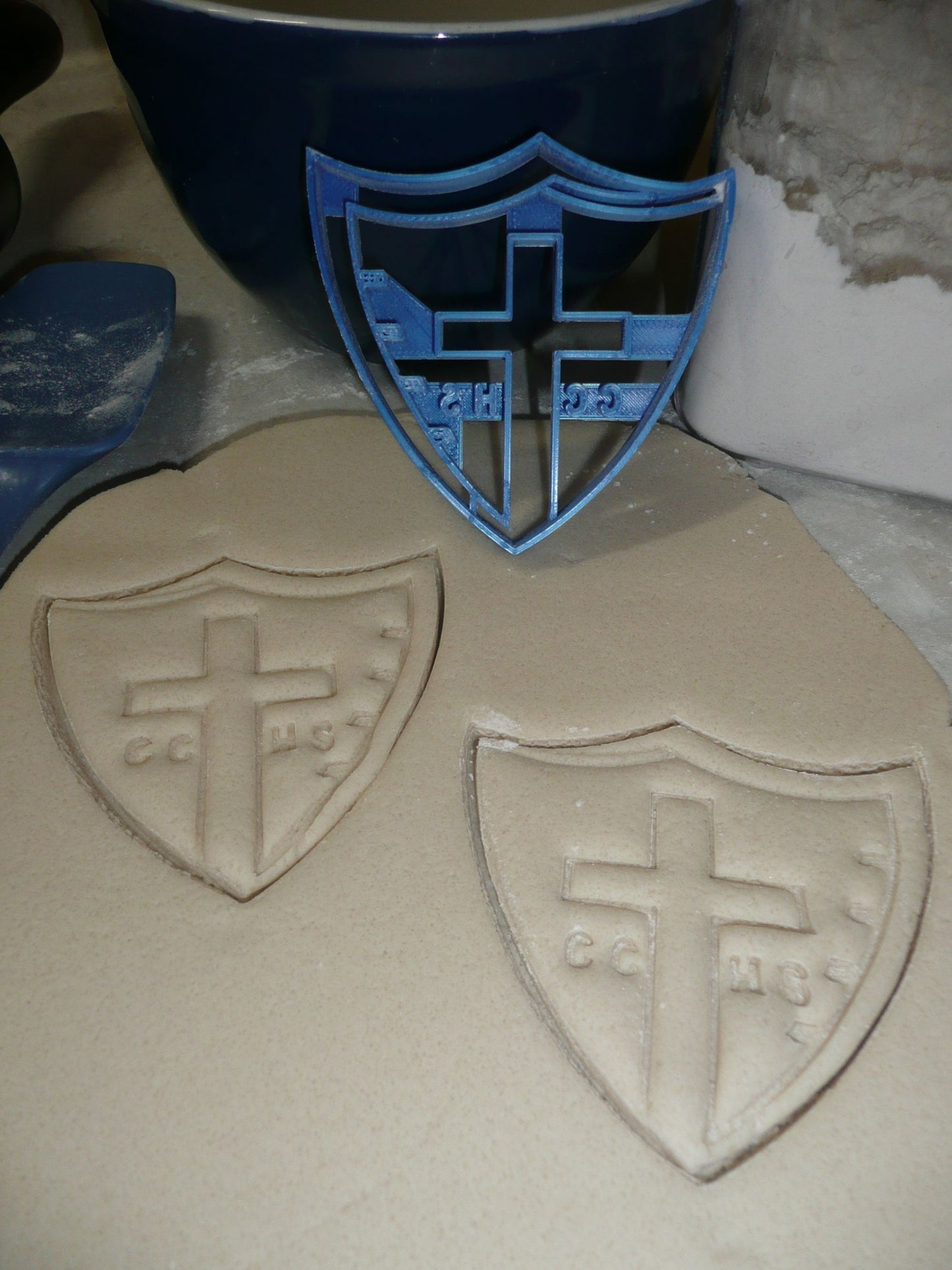 Covenant Christian High School Indiana Shield Cross Cookie Cutter USA PR2721