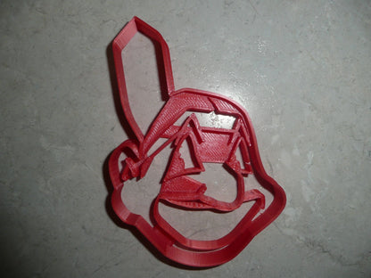 Indian Chief Native American School Mascot Cookie Cutter Made in USA PR2951