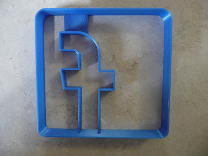 Facebook Themed F Letter Social Media Website Cookie Cutter Made in USA PR2954