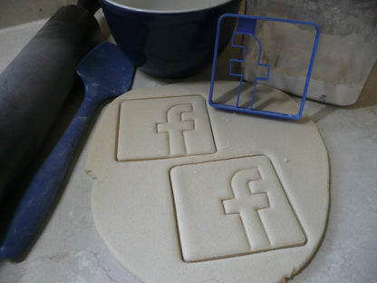 Facebook Themed F Letter Social Media Website Cookie Cutter Made in USA PR2954