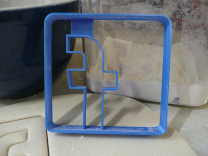 Facebook Themed F Letter Social Media Website Cookie Cutter Made in USA PR2954