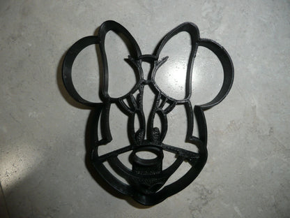Minnie Mouse With Bow Detailed Face Cartoon Character Cookie Cutter USA PR3025