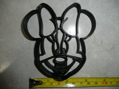 Minnie Mouse With Bow Detailed Face Cartoon Character Cookie Cutter USA PR3025
