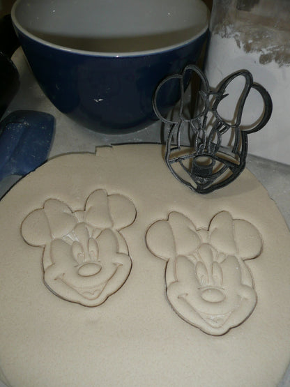 Minnie Mouse With Bow Detailed Face Cartoon Character Cookie Cutter USA PR3025