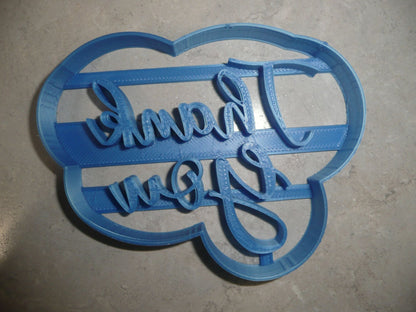 Thank You Text Words Thanks Appreciation Gratitude Cookie Cutter USA PR3243