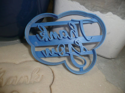 Thank You Text Words Thanks Appreciation Gratitude Cookie Cutter USA PR3243