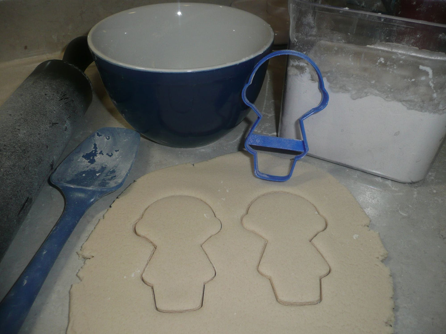 Boy Body With Round Head Outline Vintage Kid Toy Design Cookie Cutter USA PR3070