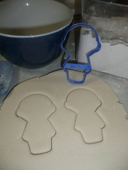 Boy Body With Round Head Outline Vintage Kid Toy Design Cookie Cutter USA PR3070