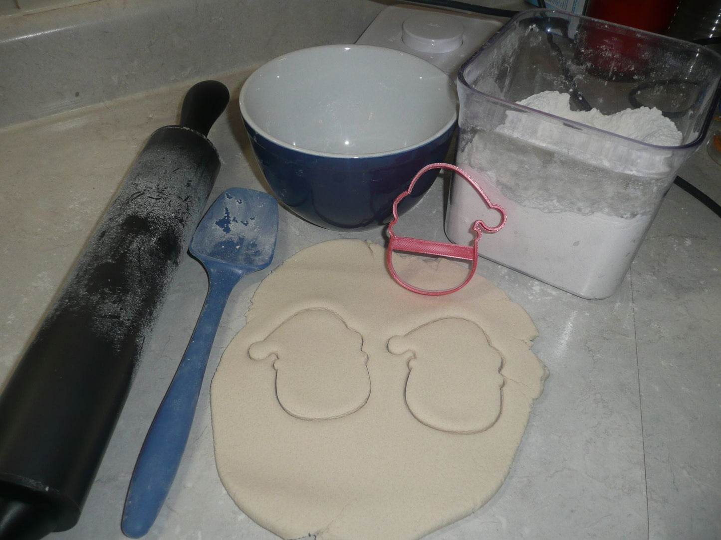 Santa Face Outline Rudolph Christmas Cartoon Cookie Cutter USA PR3051