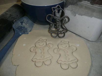 Gingerbread Couple Boy And Girl Christmas Set Of 2 Cookie Cutters USA PR1393