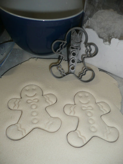 Gingerbread Boy With Outfit Details Christmas Cookie Cutter USA PR3213