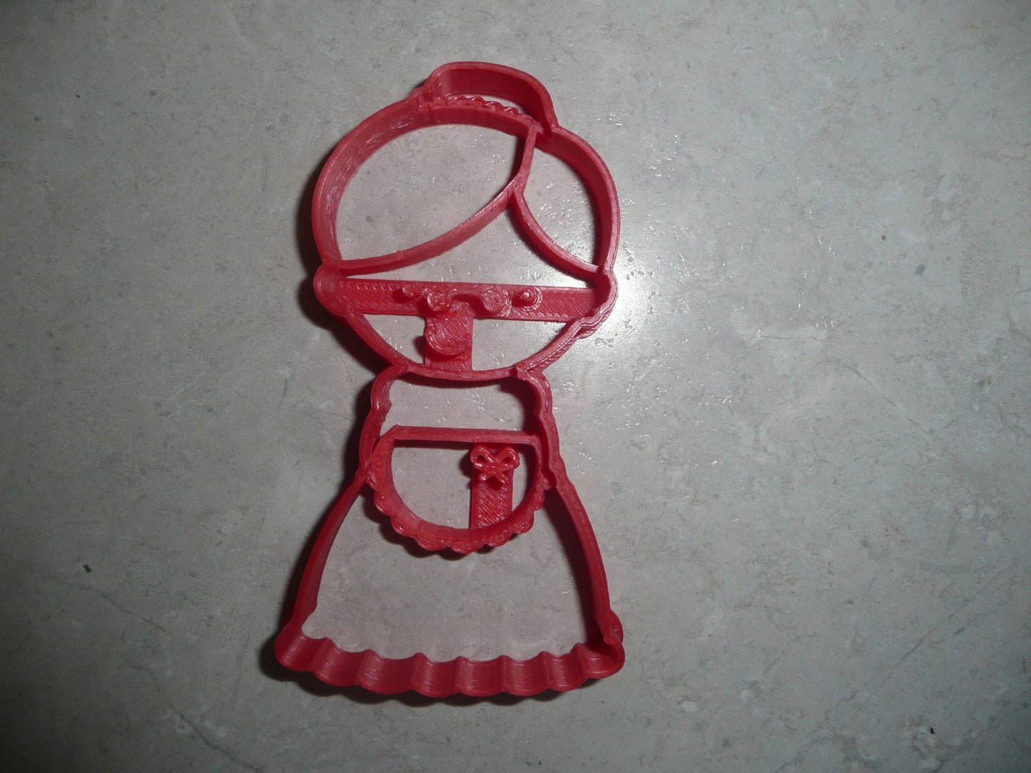 Mrs Claus With Details Dress Apron Santa Wife Christmas Cookie Cutter USA PR3265