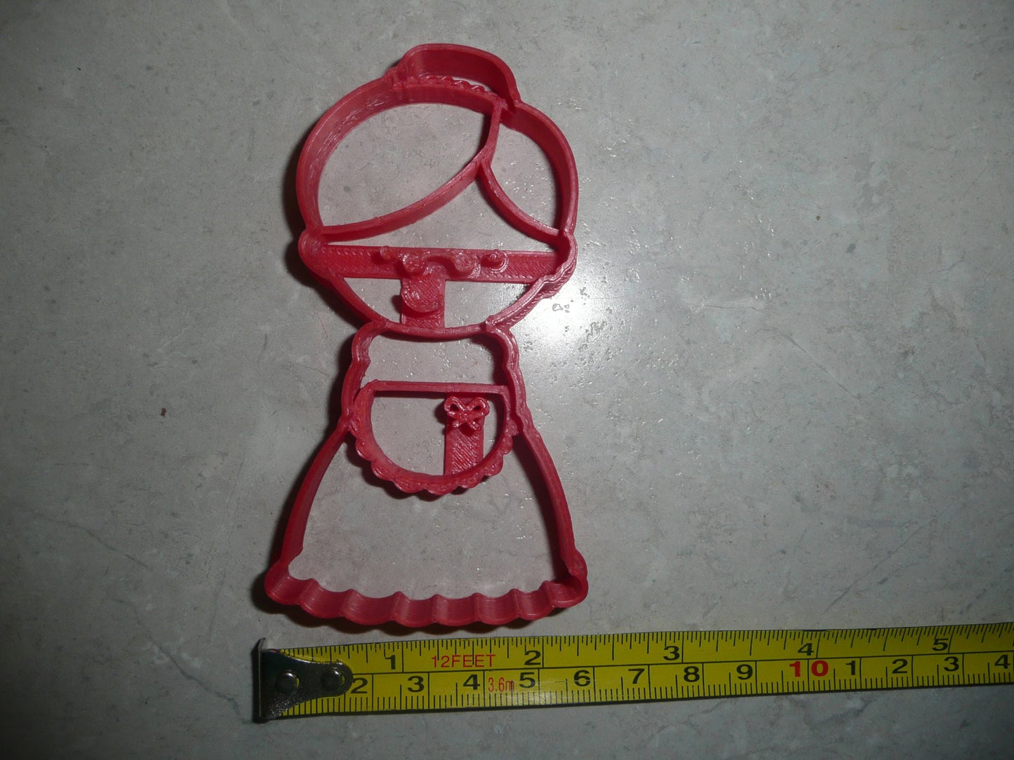 Mrs Claus With Details Dress Apron Santa Wife Christmas Cookie Cutter USA PR3265
