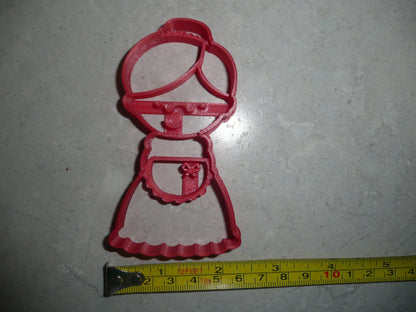 Mrs Claus With Details Dress Apron Santa Wife Christmas Cookie Cutter USA PR3265