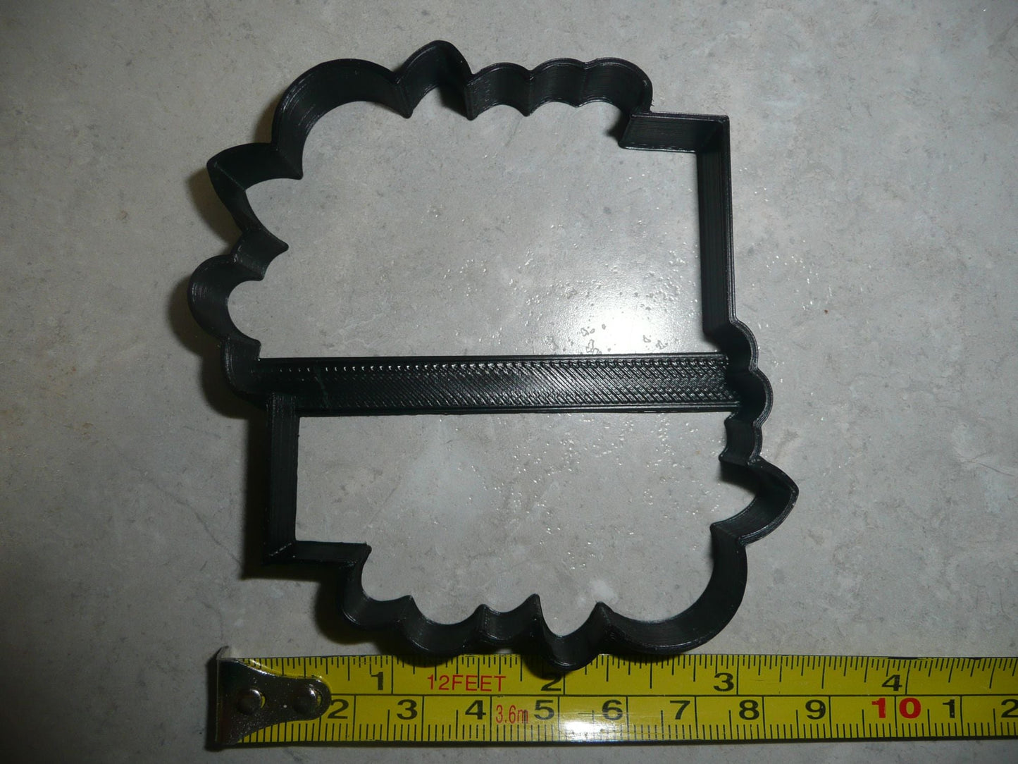 Floral Square Frame Outline Flower Edge Accent Cookie Cutter USA PR3225